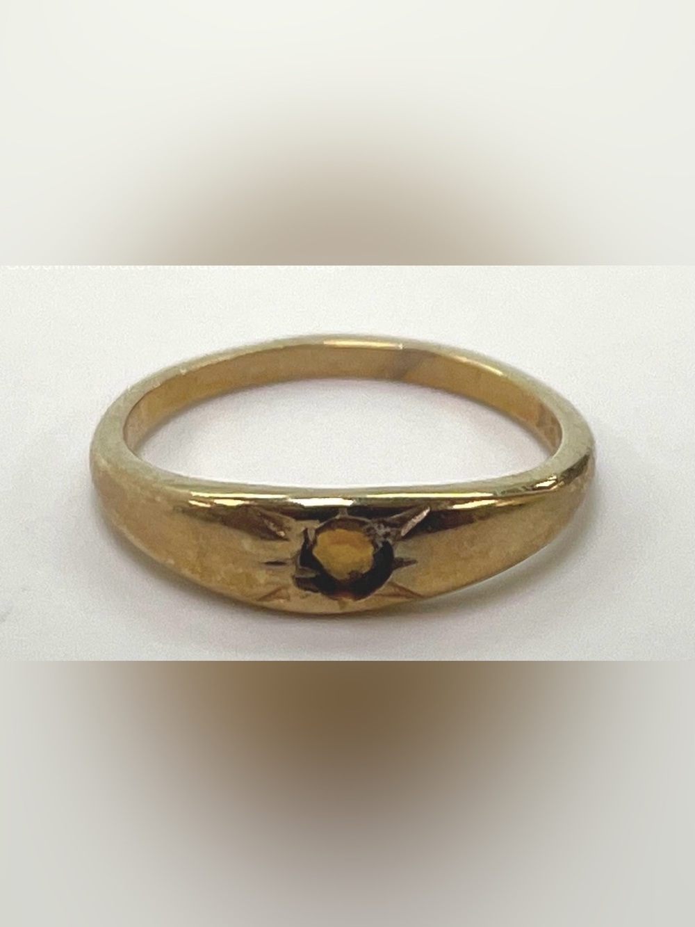 liberty Gold Tone Women's Ring with Yellow Accent
